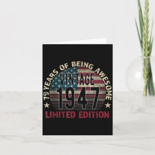 79th Birthday Gift Men Vintage Born 1947 Turning 7 Card