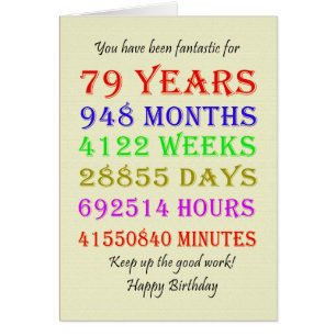 79th Birthday Milestones Cards