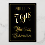 [ Thumbnail: 79th Birthday Party — Fancy Script & Custom Name Invitation ]
