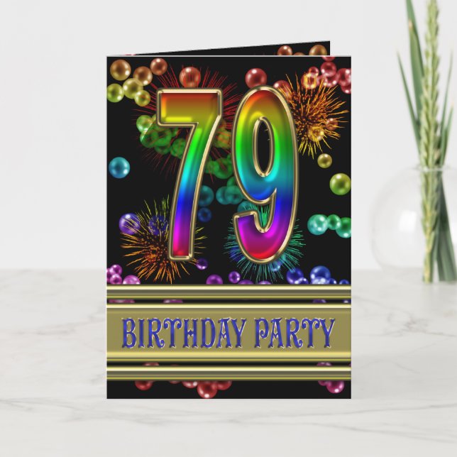 79th Birthday party Invitation (Front)