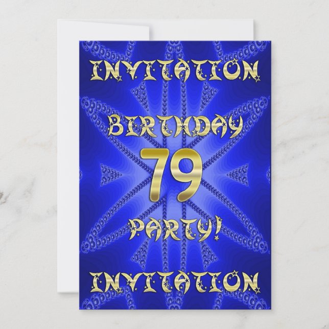 79th Birthday party invitation (Front)