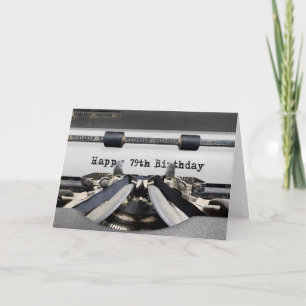 79th Birthday Retro Typewriter Card