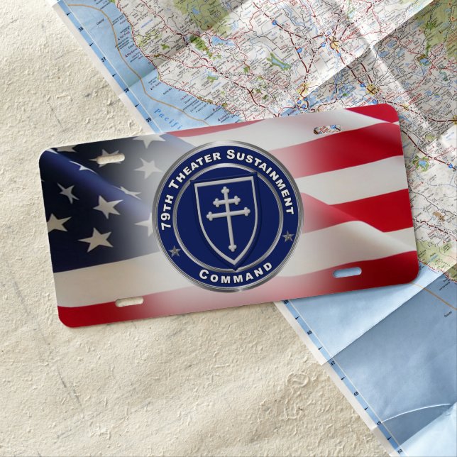 79th Theater Support Command TSC License Plate (In Situ)