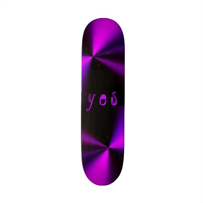 7 1/4 " small skateboard metallic purple&black