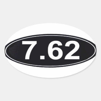 7.62 Marathon style Oval Sticker