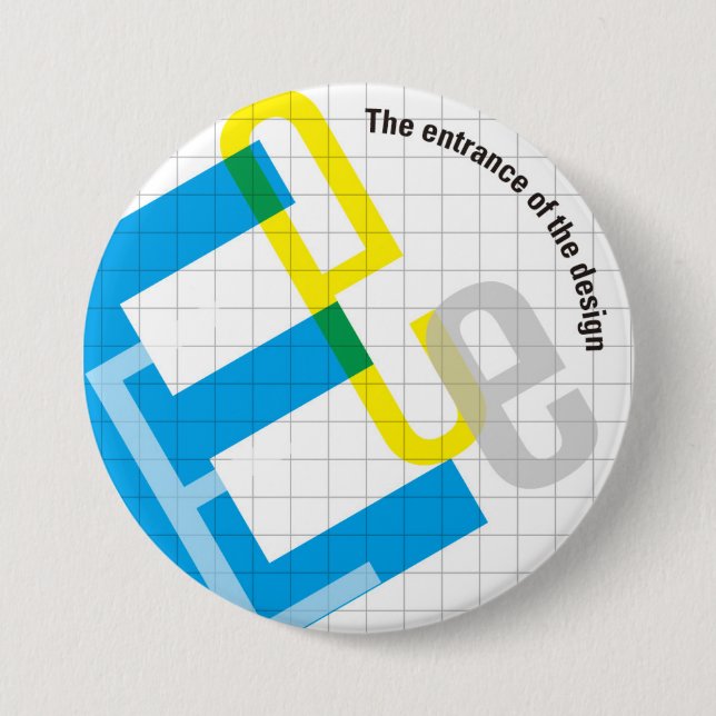7.6cm Can batch [Grid] Button (Front)