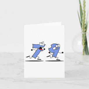 7 Ate (8) 9 Funny Math T Shirt - Funny  Card