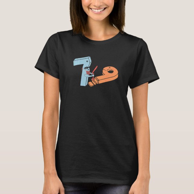 7 Ate 8 9  Math Teacher T-Shirt (Front)