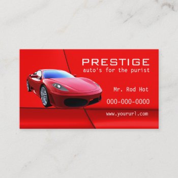 #7 Automotive Industry Business Card by sc0001 at Zazzle