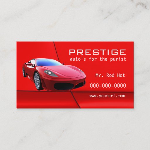 Customizable #7 Automotive Industry business card