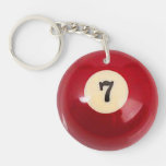 &quot;7 Ball&quot; Pool Ball Design Gifts And Products Keychain at Zazzle