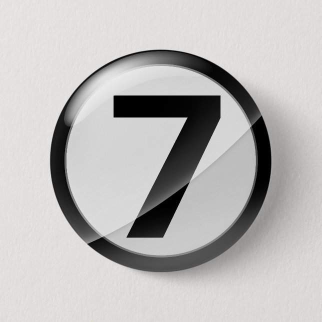 7 black pinback button (Front)
