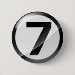 7 black pinback button
