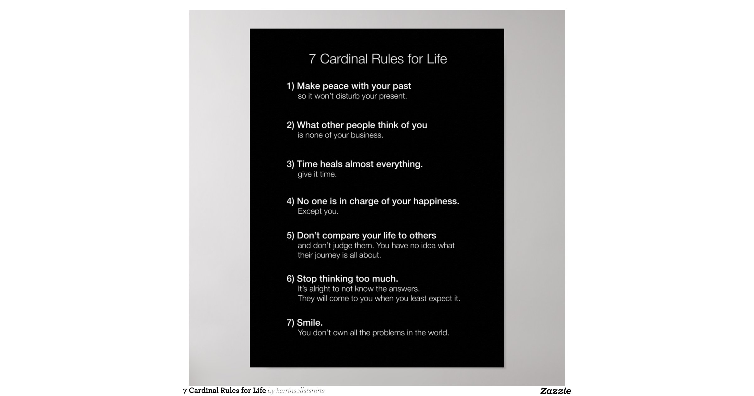 7 cardinal rules for life poster r73e973fbc1534d49a93a5e3ceedf43fb wve