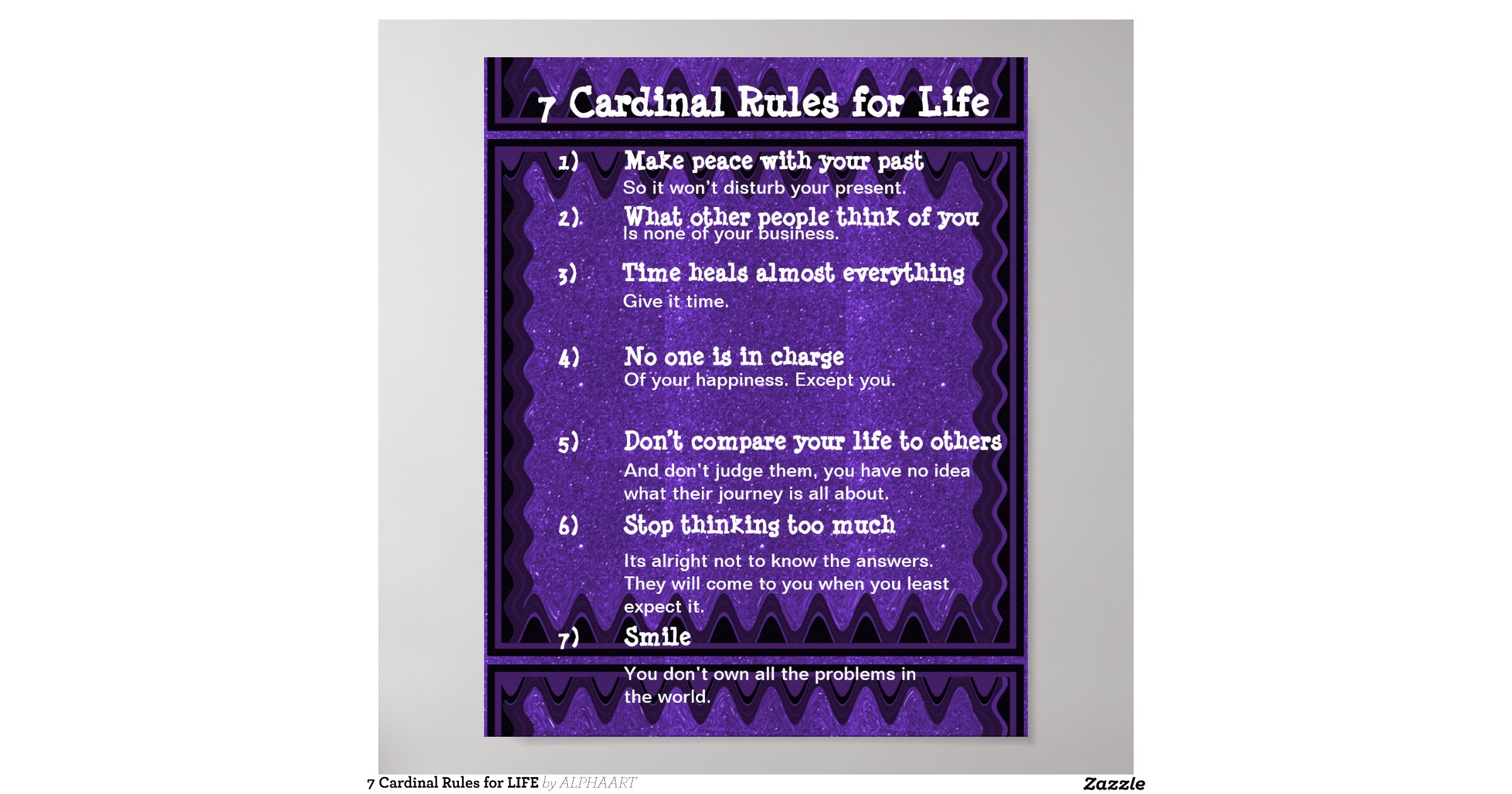 7 cardinal rules for life poster rd2b826dcb9a7421ea37d076b94deee49 wva