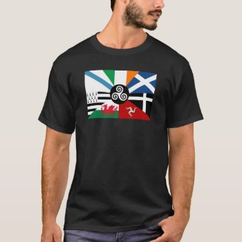 7 Celtic Nations Combined Flag T-shirt by CelticNations at Zazzle