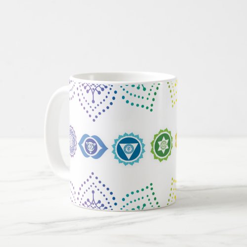 7 Chakra colorful dotted  Coffee Mug