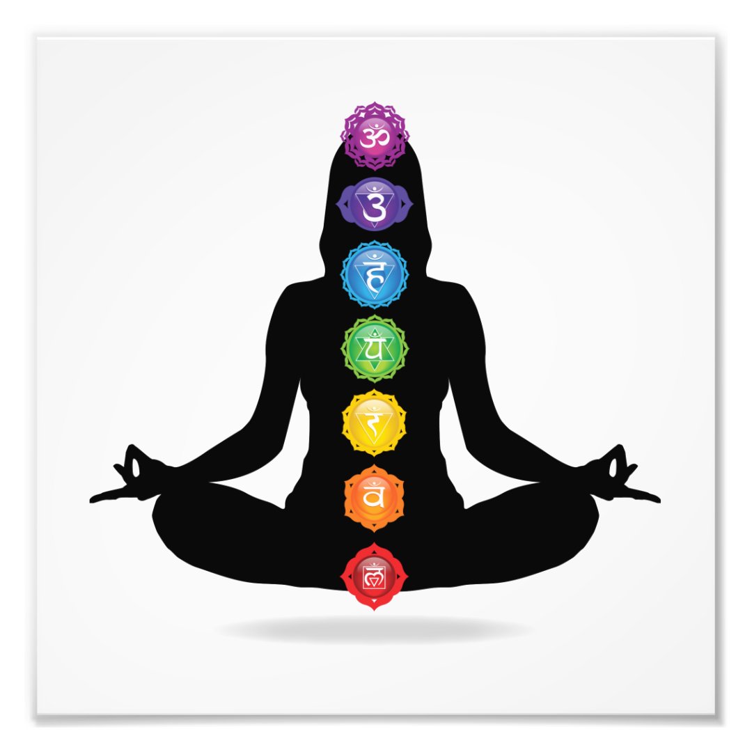 7 Chakra Female Silhouette Photo Print | Zazzle