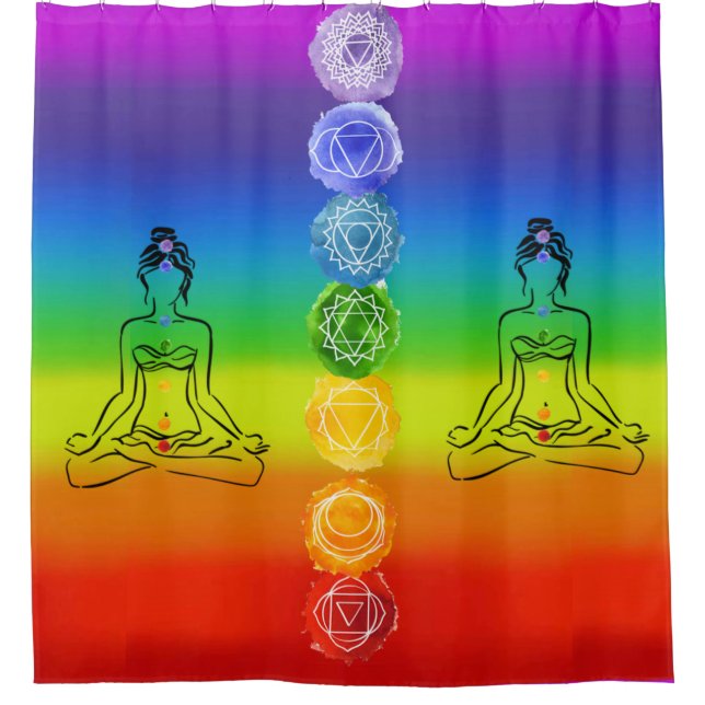 7 Chakra Shower Curtain (Front)