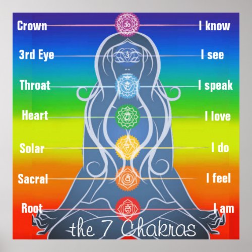 7 Chakras 24x24 Poster