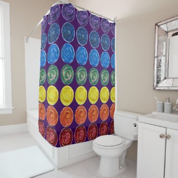 7 Chakras #2 Rainbow Colors Shower Curtain by thepowerofyou at Zazzle
