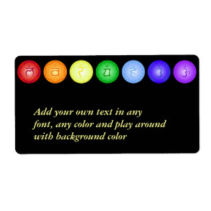 7 Chakras and their symbols Label