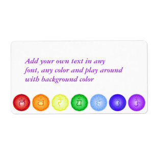 7 Chakras and their symbols Label