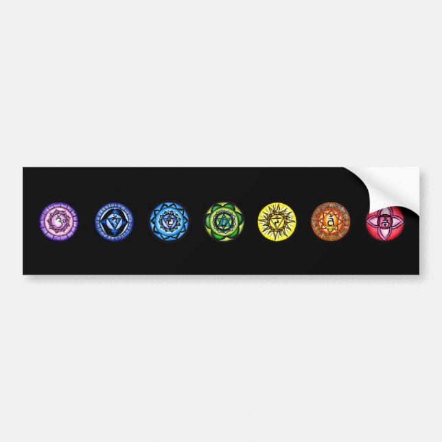 7 Chakras Bumper Sticker (Front)