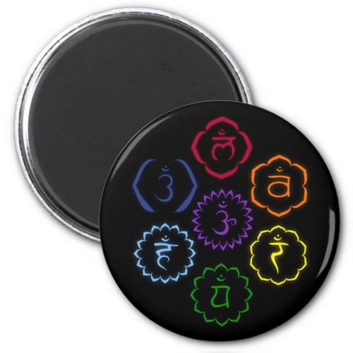 7 Chakras in a Circle Magnet