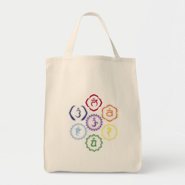 7 Chakras in a Circle Tote Bag (Front)