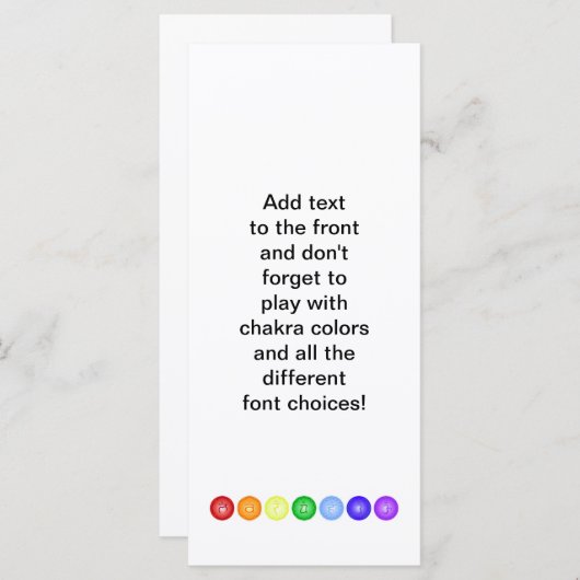 7 Chakras in a Horizontal Line (Front/Back)