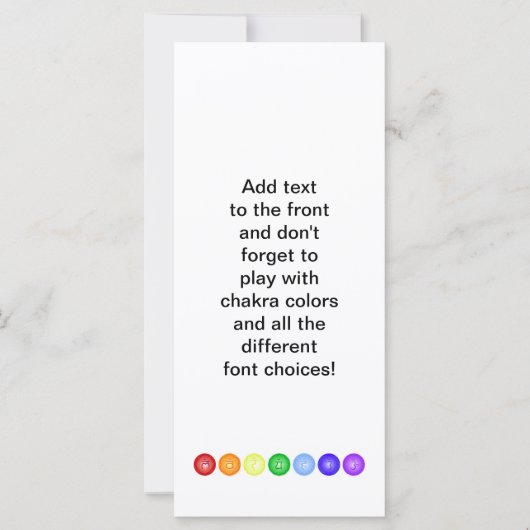 7 Chakras in a Horizontal Line (Front)