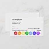 7 Chakras in a Line Business Card (Front/Back)