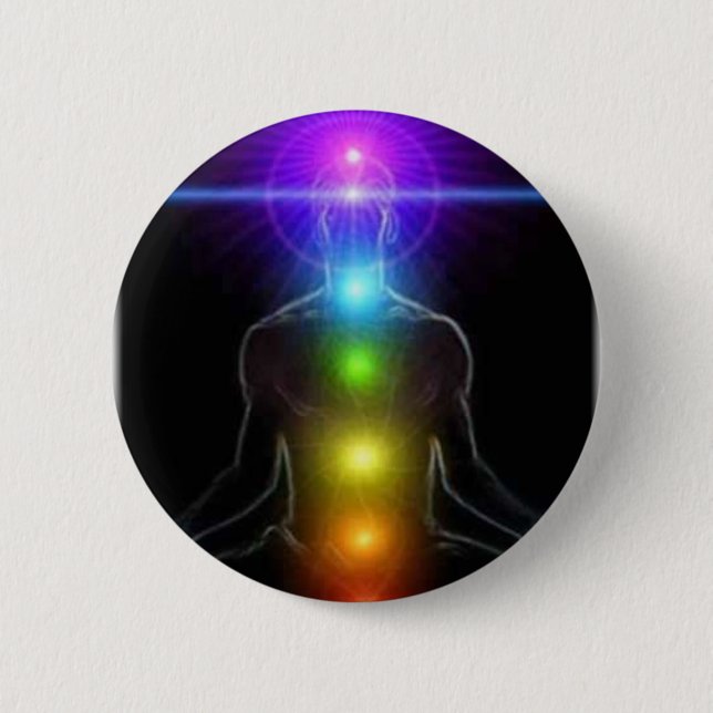 7 Chakra's Pinback Button (Front)