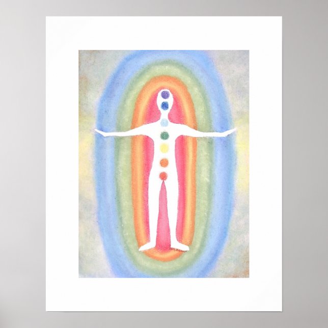 7 Chakras Subtle Energy Body Healing Reiki Poster (Front)