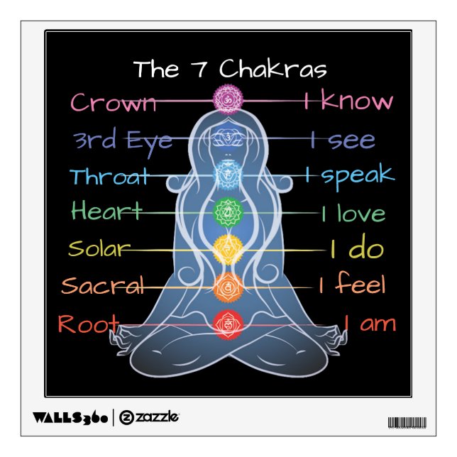 7 Chakras Wall Decal (Front)