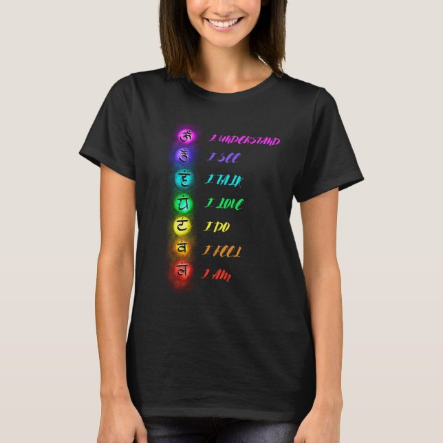 7 Chakras Yoga T-Shirt (Front)