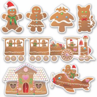 7 Christmas Gingerbread Cookies Cartoons