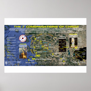 7 Churches of Revelation - Topographical Layout Poster