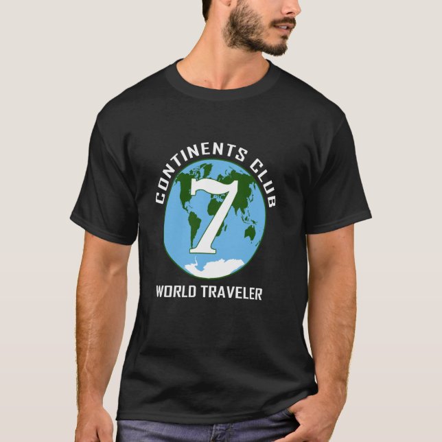 7 Continents World Traveler Club T-Shirt (Front)