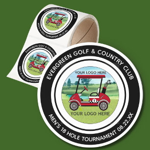 7 Custom Logo Golf Club Tournament Swag Classic Round Sticker