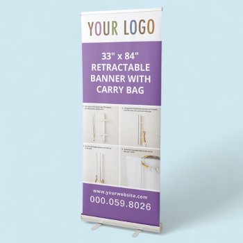 7' Custom Retractable Banner Stand For Trade Shows by MISOOK at Zazzle