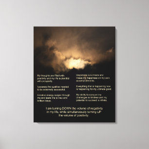 7 Daily Affirmations - Dark Universe Background Canvas Print