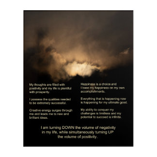 7 Daily Affirmations - Dark Universe Background  F Acrylic Print