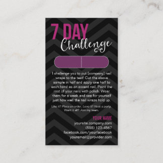 7 Day Challenge Sample Card Business Cards