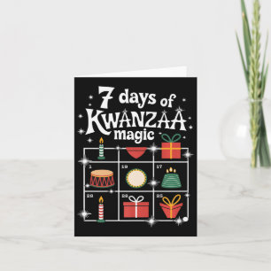 7 Days Of Kwanzaa Kinara Magic Festive Magic Symbo Card