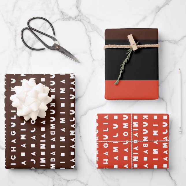 7 DAYS OF KWANZAA WRAPPING PAPER SHEETS (Front)