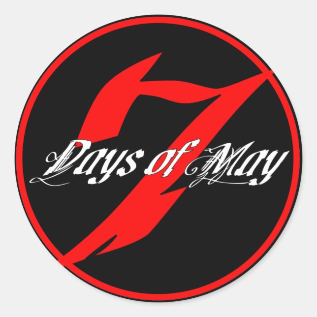 7 Days of May Stickers (Front)