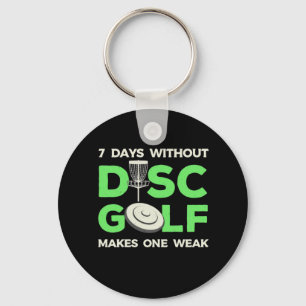 7 Days Without Disc Golf Keychain