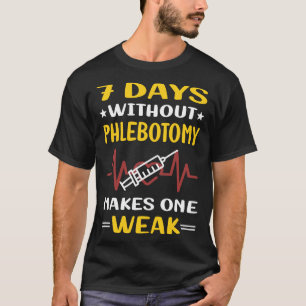 7 Days Without Phlebotomy Phlebotomist T-Shirt